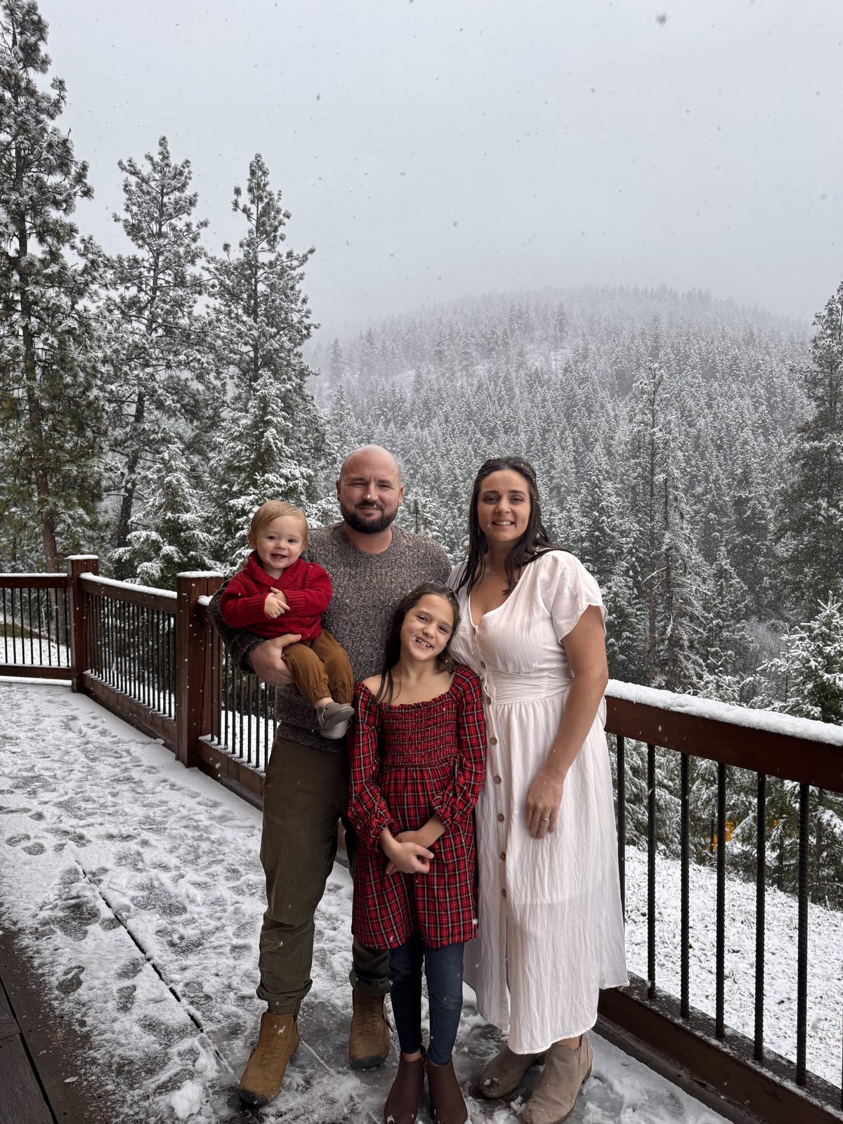 Dennis Bontrager and family — Big Sky Timbercraft, Northwest Montana